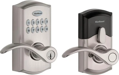 Manija de puerta electrónica de níquel satinado grado comercial Kwikset SmartCode 955 *NUEVA* Foto 1 de 2