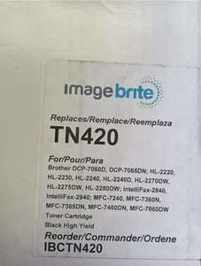 ImageBrite Brother TN420 Black Toner Cartridge Compatible Brand New Sealed - Picture 1 of 5