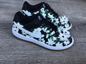 Nike Air Force 1 Shoes Youth Size 2Y Daisy Floral FN0409-001 Sneakers - Picture 1 of 12
