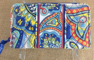 Vera Bradley Continental Accordion Wallet Marina Paisley Preowned Excellent  - Picture 1 of 7