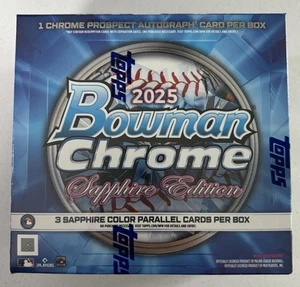 2025 Bowman Chrome Baseball Sapphire Edition Hobby Box - Sealed - IN HAND - Picture 1 of 6