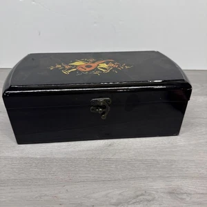 "Caja de cigarros pintada de laca negra de 10""" - Imagen 1 de 8