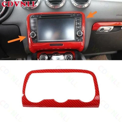 Cubierta de interruptor de CA de fibra de carbono roja para Audi TT TTS RS 08-2015 Foto 1 de 4