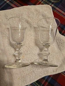 Set of 2 Tulip Clear Glass Stemmed Footed Or Parfait Sundae Dessert Glasses - Picture 1 of 13