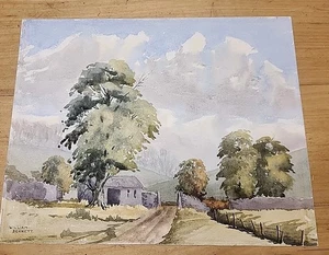 Antique Original William Bennett  Watercolor Painting Yorkshire Dales 1800s  - Foto 1 di 4