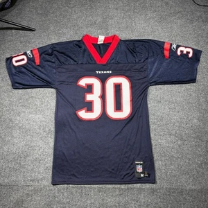 NFL Texans Jaylin Smith 30 Jersey Mens Medium Blue Red Football Sport Reebok - Picture 1 of 7