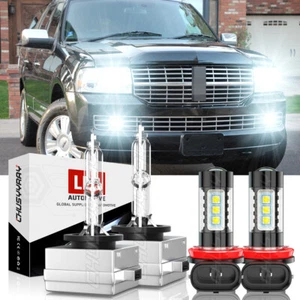 For Lincoln Navigator 2007-2017 -Xenon HID Headlight HI/LO & LED Fog Light Bulbs - Picture 1 of 12