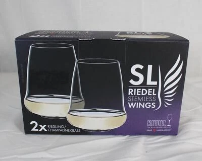 Riedel Stemless Wings Champagne Glass 2 Per Box 6789/15 NEW - Image 1 of 4