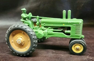 Vintage Ertl John Deere Model A Tractor W/Driver, Cast Aluminum, EUC, 7" Length - Image 1 of 4