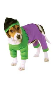 Rubies Pet Costume Size Small Dog Hulk Marvel Superhero Green Purple - Picture 1 of 1