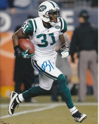 ANTONIO CROMARTIE SIGNED NEW YORK JETS FOOTBALL 8x10 PHOTO #1 NFL EXACT PROOF! - Image 1 of 2