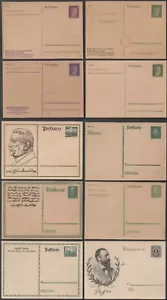 ALLEMAGNE - III REICH /1927-1944 - 10 ENTIERS POSTAUX ANCIENS DIFFERENTS - Foto 1 di 1