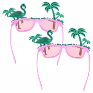 2 Stück Flamingobrille Ananas Party Sonnenbrille Hawaii Deko Mann lustig - Bild 1 von 12