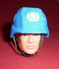 Action Man related UN blue helmet with strap for 12" toy figures