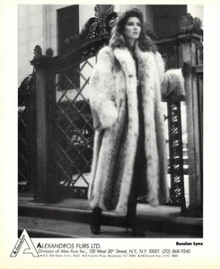 1987 Alexandros Furs abrigo Lince ruso 1 página REVISTA AD - Imagen 1 de 1