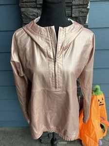 calia carrie underwood Zip Jacket Barbie Shiny Pink Swift Metallic Mesh Wax S - Picture 1 of 7