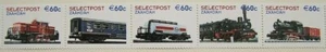 Stadspost Zaanstad 2002 - Strip 5 zegels Treinen (Trains) (2) - Picture 1 of 1