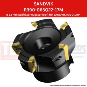 1 x SANDVIK R390-063Q22-17M Eckfräser Ø 63 mm Z=5 !Mit Rechnung! - Picture 1 of 3