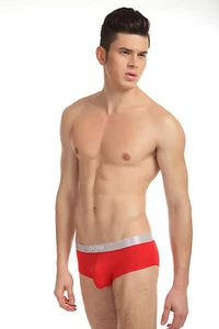 Shorty poche plum rouge taille L/XL tissus doux un peu transparent sexy Ref:303 - Imagen 1 de 7