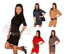 Womens Elegant Sexy Dress Short Batwing Sleeves with Studs One Size Tunic 5404