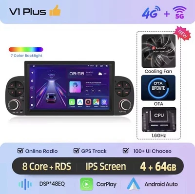 Autoradio Android para Fiat Panda 2013-2020 4G+ 64GB 8Core 4G+ Wifi Carplay BT - Imagen 1 de 4