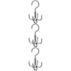  3er Pack Drehhaken Gürtelaufhänger Haken Multifunktional Drehbar Aufbewahrung - Bild 1 von 12