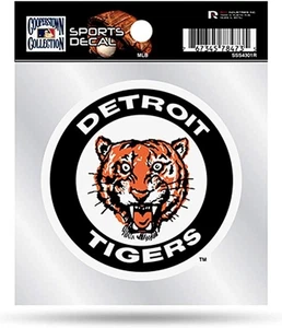 Detroit Tigers 4x4 Inch Die Cut Decal Sticker, Retro Logo, Clear Backing - Picture 1 of 1