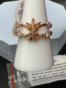 Ring Bomb Party RBP6396 “Delightful Grace” Dark Smokey Topaz CZ Ring SZ 9 NWT - Picture 1 of 6