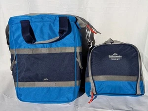 Kathmandu "Blue Picnic Set Basket Backpack And A Matching Lunch Box" | Brand New - Picture 1 of 3