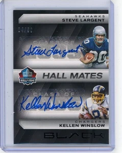2025 Black Football Dual Autos Hall Mates #04/50 Steve Largent & Kellen Winslow - Imagen 1 de 2