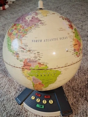 ExploraToy GeoSafari World Interactive Talking Geography Quiz Game Globe—WoRKS - Image 1 of 2
