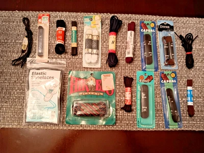 Lote de 18 pares de cordones de zapatos nuevos vintage Huskies Kiwi Trax Neohide zapatos equipo francotiradores Foto 1 de 4