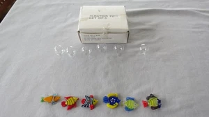 Set of Six (6) Floating Glass Fish, 41752, New  - Afbeelding 1 van 8
