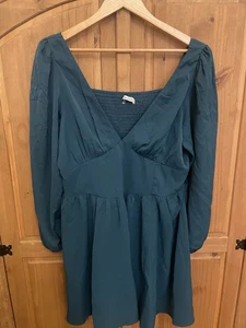 Abercrombie & Fitch Women's Long Sleeve Green Panel / Tea Dress XL - Picture 1 of 6
