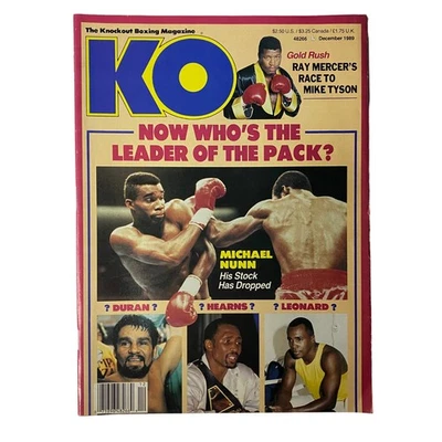KO Boxing Magazine December 1989 Michael Nunn, Roberto Durán Cover No Label - Image 1 of 2