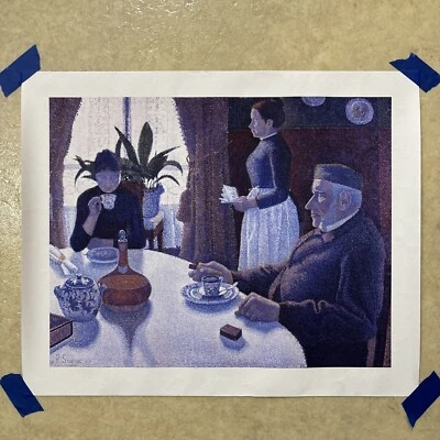 Póster decorativo de pared arte en lienzo Paul Signac 'Desayuno' ✅ 14x18 pulgadas sin marco Foto 1 de 4