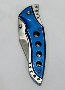 "Navaja de bolsillo Defender vintage azul 8"" acero inoxidable" - Imagen 1 de 6