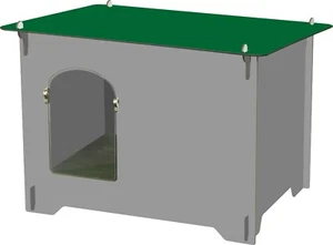 CUCCIA CANE ESTERNO COLONIAL 2XL LAMINATO HPL RESISTENTE ANTIMORSO LAVABILE - Imagen 1 de 2