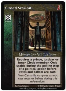 Closed Session New Blood V:TES VTES Vampire CCG - Picture 1 of 1