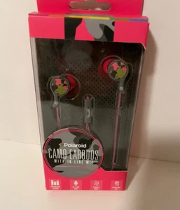 Polaroid Camo Ear buds NEW Pink Green Black - Photo 1 sur 3