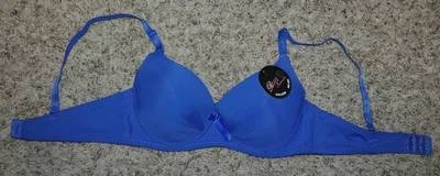 Womens Bra Push Up Underwire Bra Rose Intimates Blue Padded -size 36C NEW - Image 1 of 4