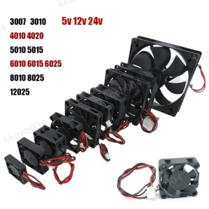 Dc 5/12/24V Cooling Fan Brushless Case Quiet 40MM 50MM 60MM 70MM 80MM 120MM - Afbeelding 1 van 17