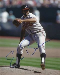 Signed  8x10 STEVE BEDROSIAN Atlanta Braves Autographed photo -  COA - Picture 1 of 1