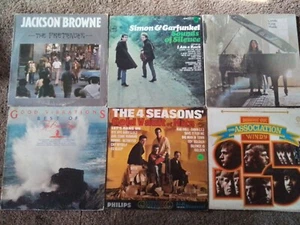 SIX ROCK/FOLK VINTAGE VINYL RECORD ALBUMS - Picture 1 of 19