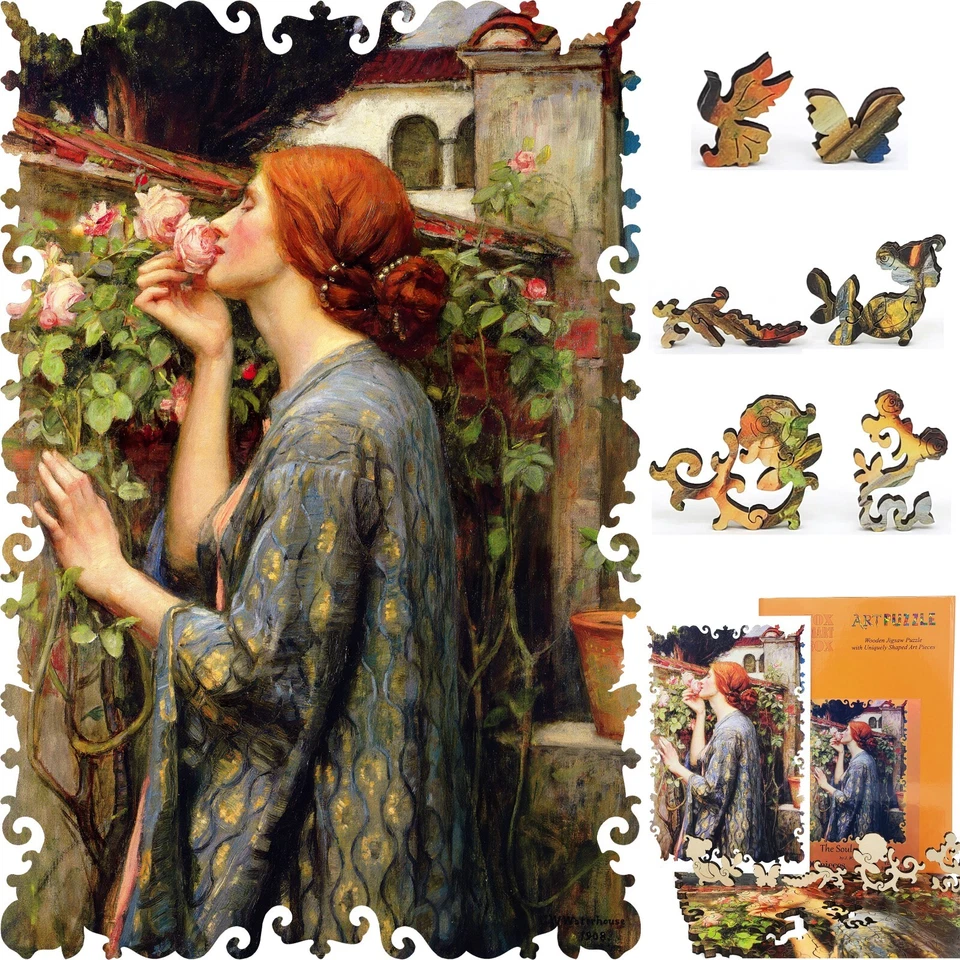 Wooden Jigsaw Puzzle for Adults by FoxSmartBox - 200 pcs - The Soul of The Rose - Image 1 of 4