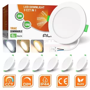 UK Ultra Slim Recessed LED Flat Panel Ceiling Spot Lights Downlights Spotlights - Picture 1 of 18