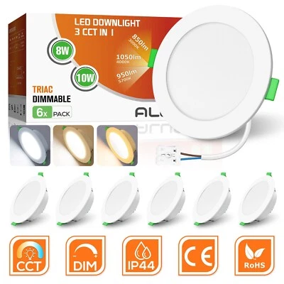 UK Ultra Slim Recessed LED Flat Panel Ceiling Spot Lights Downlights Spotlights - Image 1 of 4