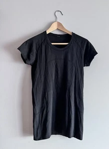 Camiseta LULULEMON Swiftly Tech Mangas Cortas Crew Top Gimnasio Correr Calce Negra Talla 8 - Imagen 1 de 4