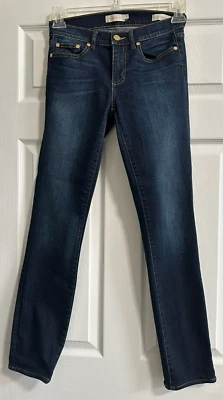 Tory Burch Women’s Jeans S 26 Dark Wash Super Skinny Gold Buttons With Logo NICE - Image 1 of 4