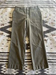 Vintage 1960s L.L. Bean Mens Wool Pants 32x28 Thick Relaxed Straight Trouser USA - Picture 1 of 15